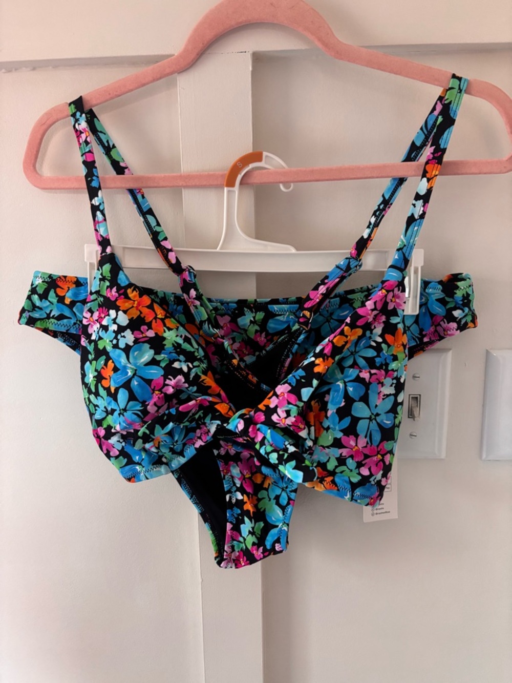 NWT Cupshe Blue Floral Bikini Set - XL